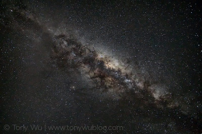 view of the Milky Way over Tonga