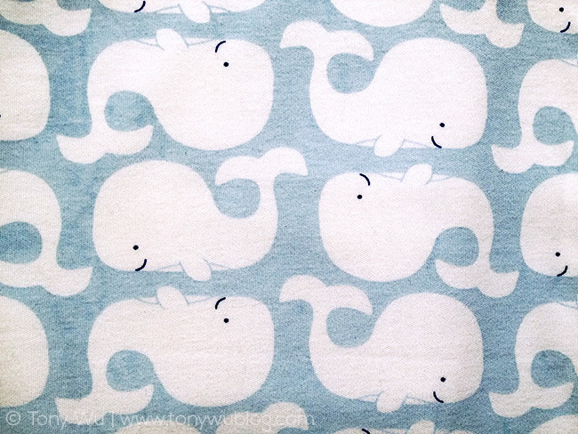 baby blanket with sperm whale pattern