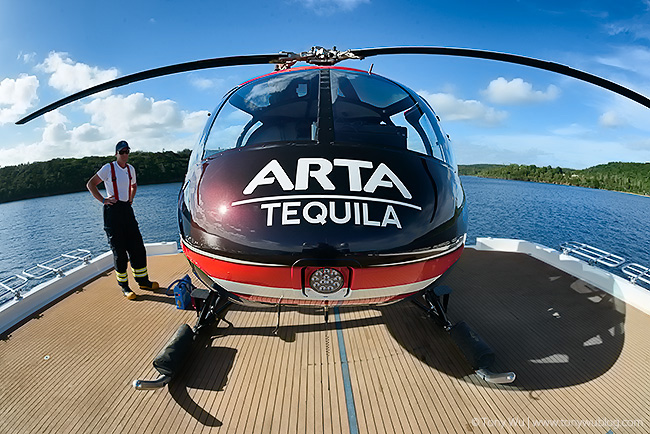 front view arta tequila helicopter