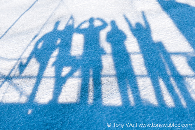 silhouette group photo, Svalbard