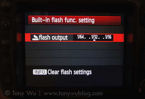 manual flash setting