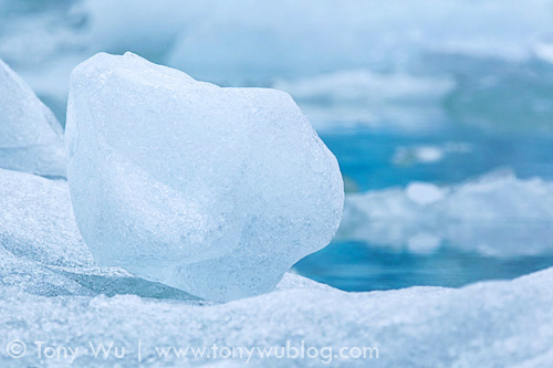 glacier ice in Alaska