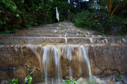 Stairway transformed into a waterfall, Vava'u, Tonga