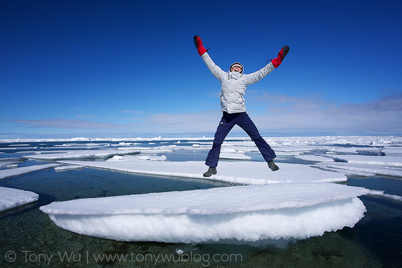 Lauren Morton on ice at Arctic Watch