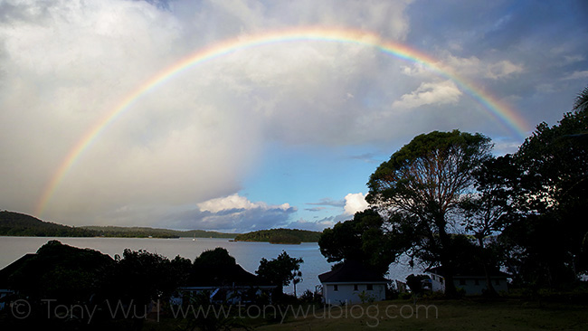 rainbow over vava’u, tonga