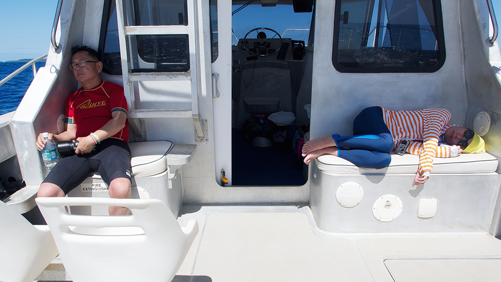 Richard and Kiko sleeping, Tonga