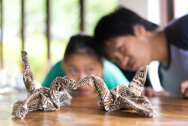 folded cranes, reef resort vava'u