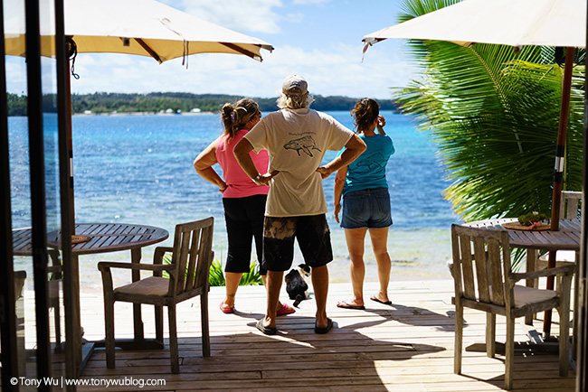 view from reef resort tonga