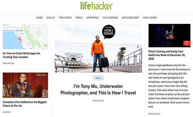 tony wu Lifehacker interview